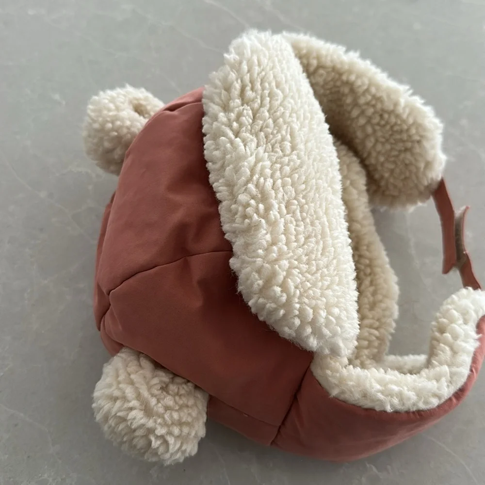 7 A.M. ENFANT Cozy blush and Cream Kids Hat - Picture 3 of 3